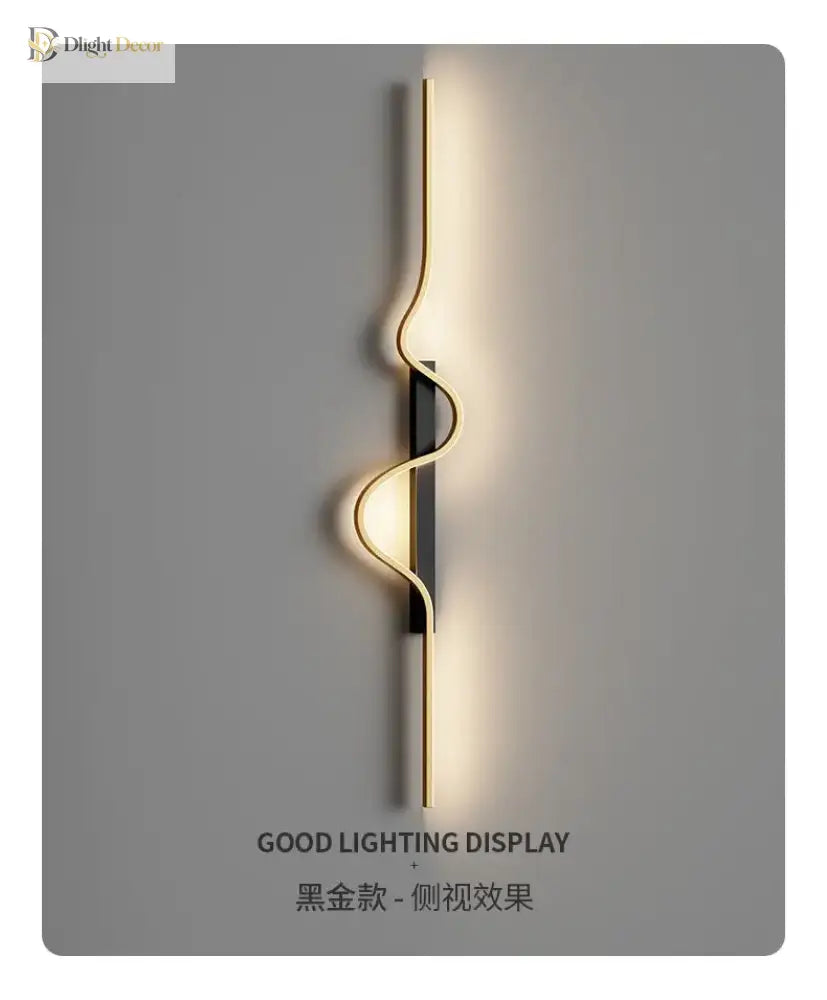 Dlight Decor Black Modern LED Wall Light Fixture