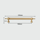 Modern Brass Cabinet Handles – Brushed Gold Bar Knobs for Furniture (60mm-368mm) 2026-210 Handles