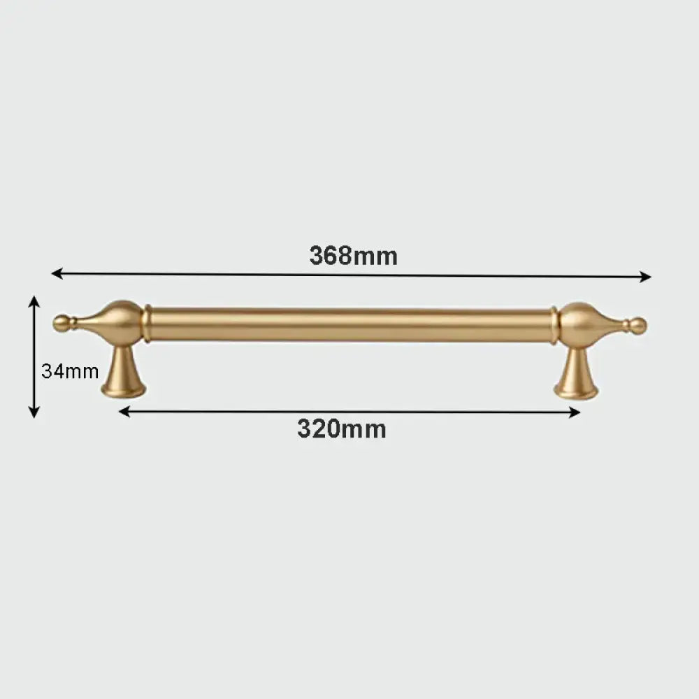 Modern Brass Cabinet Handles – Brushed Gold Bar Knobs for Furniture (60mm-368mm) 2026-368 Handles