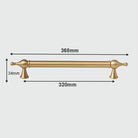 Modern Brass Cabinet Handles – Brushed Gold Bar Knobs for Furniture (60mm-368mm) 2026-368 Handles