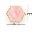 Modern Brass Shell Knobs – Colorful Cabinet Pulls for Wardrobes Dressers and Cupboards pink 34mm knob