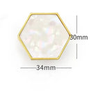 Modern Brass Shell Knobs – Colorful Cabinet Pulls for Wardrobes Dressers and Cupboards white 34mm knob