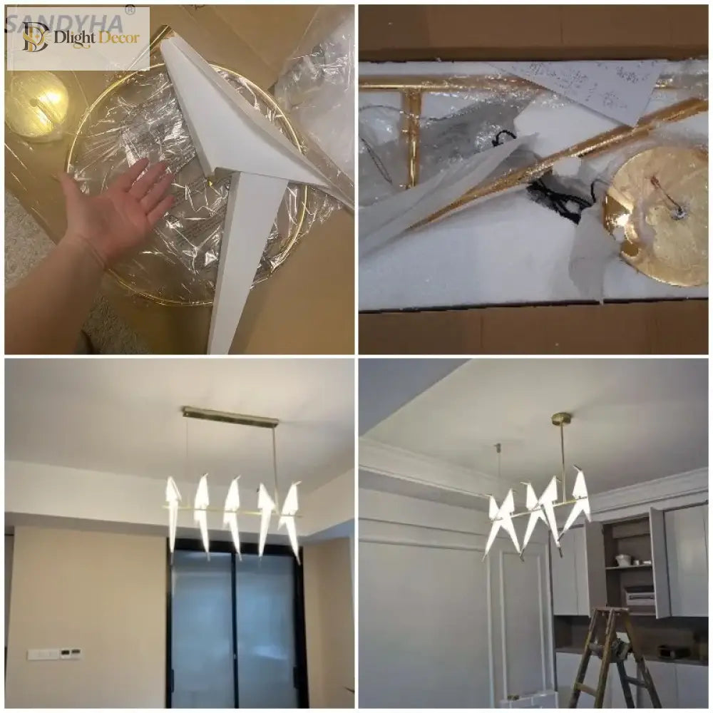 Modern Bird Cage Chandelier - Stylish Interior Decor Lighting Fixture For Living Room Restaurant
