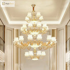 European Style Duplex Building Chandelier - Simple Elegance For Large Living Rooms Hallways And