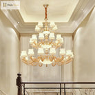European Style Duplex Building Chandelier - Simple Elegance For Large Living Rooms Hallways And