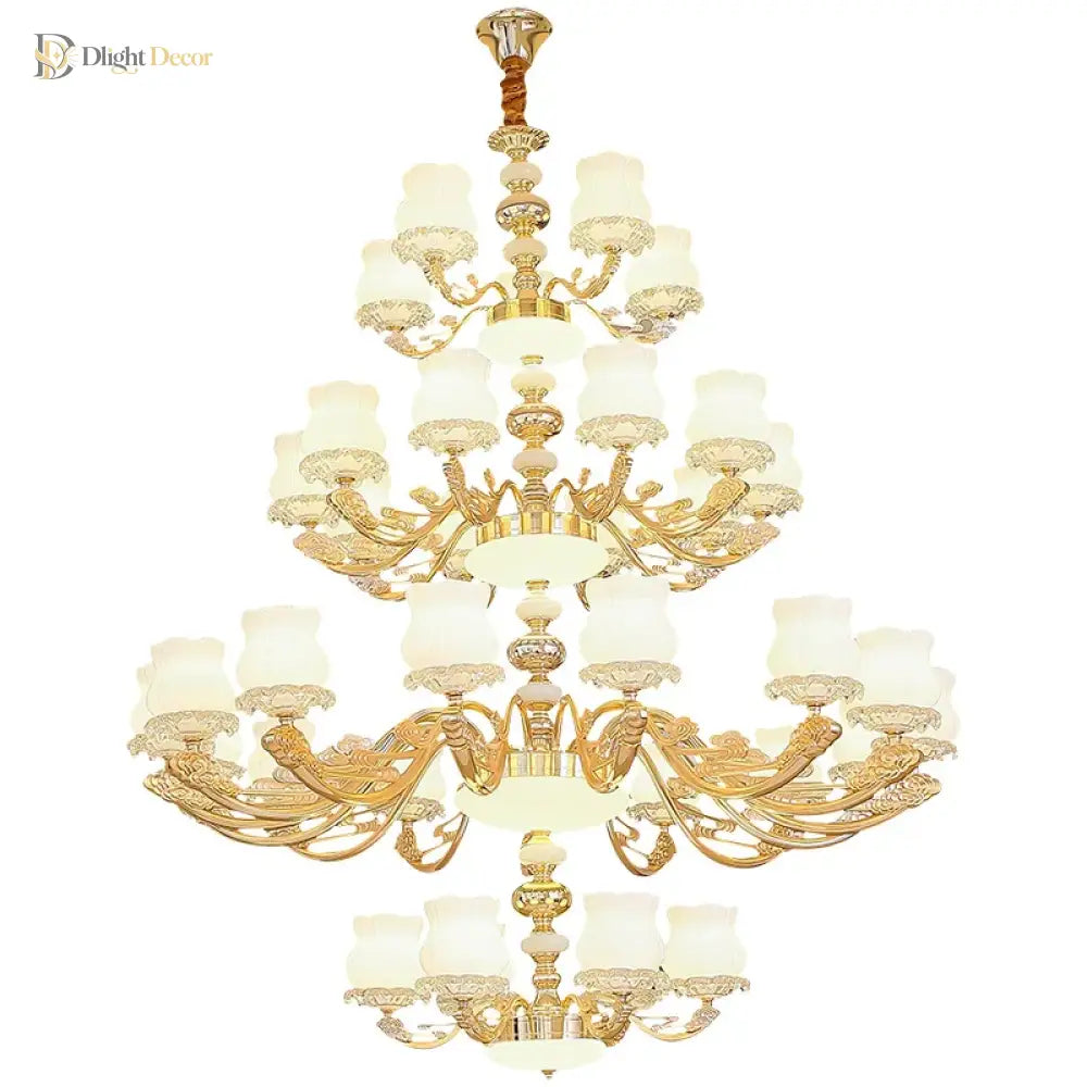 European Style Duplex Building Chandelier - Simple Elegance For Large Living Rooms Hallways And