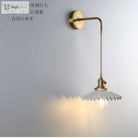 Modern Glass Wall Sconce Light Fixture - Elegant Bedroom Restaurant And Corridor Decor With Copper