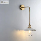 Modern Glass Wall Sconce Light Fixture - Elegant Bedroom Restaurant And Corridor Decor With Copper