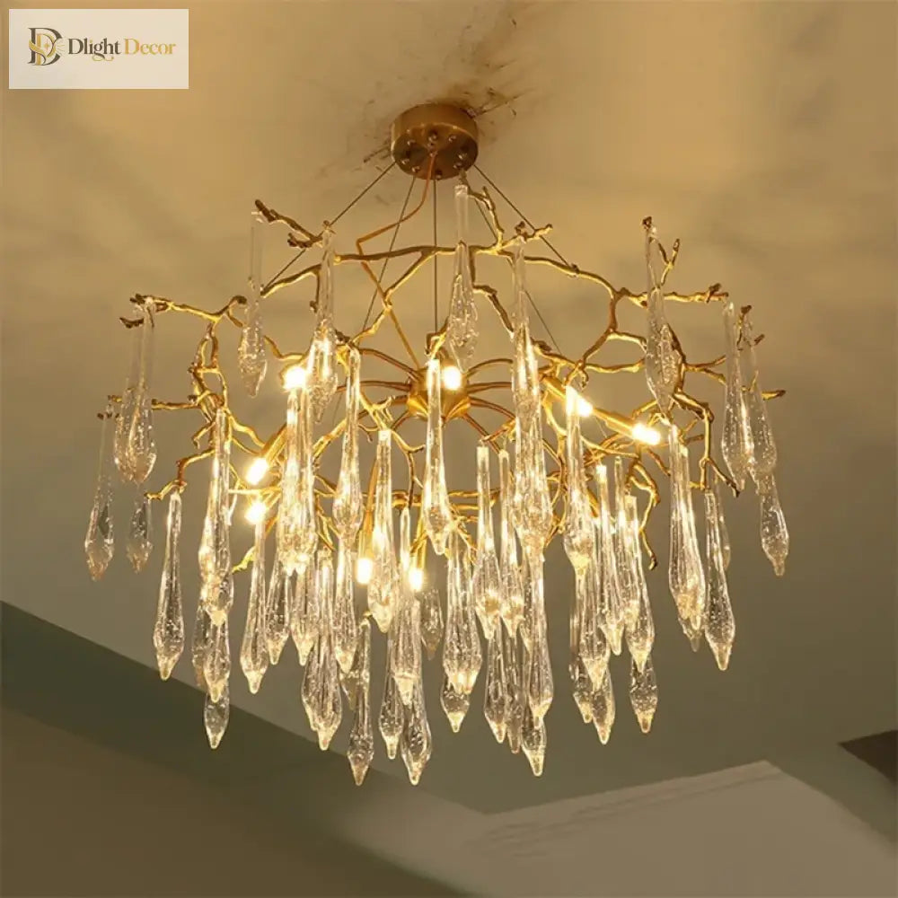 Modern Crystal Chandeliers - Luxury Living And Dining Room Lighting With Bar Design Featuring