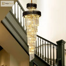 Luxury Modern Crystal Chandelier - Opulent Illumination For Long Lofts Villa Lobbies And Chic