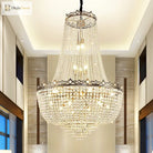 Elegant Crystal Chandelier For Duplex Buildings - A Modern Luxury Fixture Living Rooms Dining