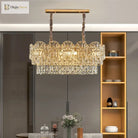 New Design Light Luxury Clean Crystal Chandelier Living Room Lamp Modern Simple Atmosphere Golden