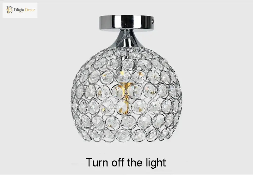 Modern Crystal Ball Ceiling Lamp - Elegantly Designed Home Decor For Bedrooms Passages Silver/Gold