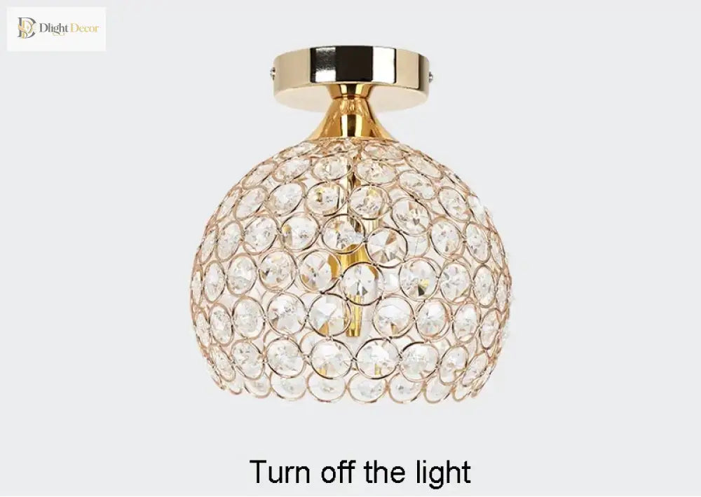Modern Crystal Ball Ceiling Lamp - Elegantly Designed Home Decor For Bedrooms Passages Silver/Gold