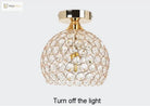 Modern Crystal Ball Ceiling Lamp - Elegantly Designed Home Decor For Bedrooms Passages Silver/Gold