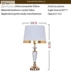 Sarok Modern Crystal Table Lamp - White Luxury Led Desk For Home And Office Decor