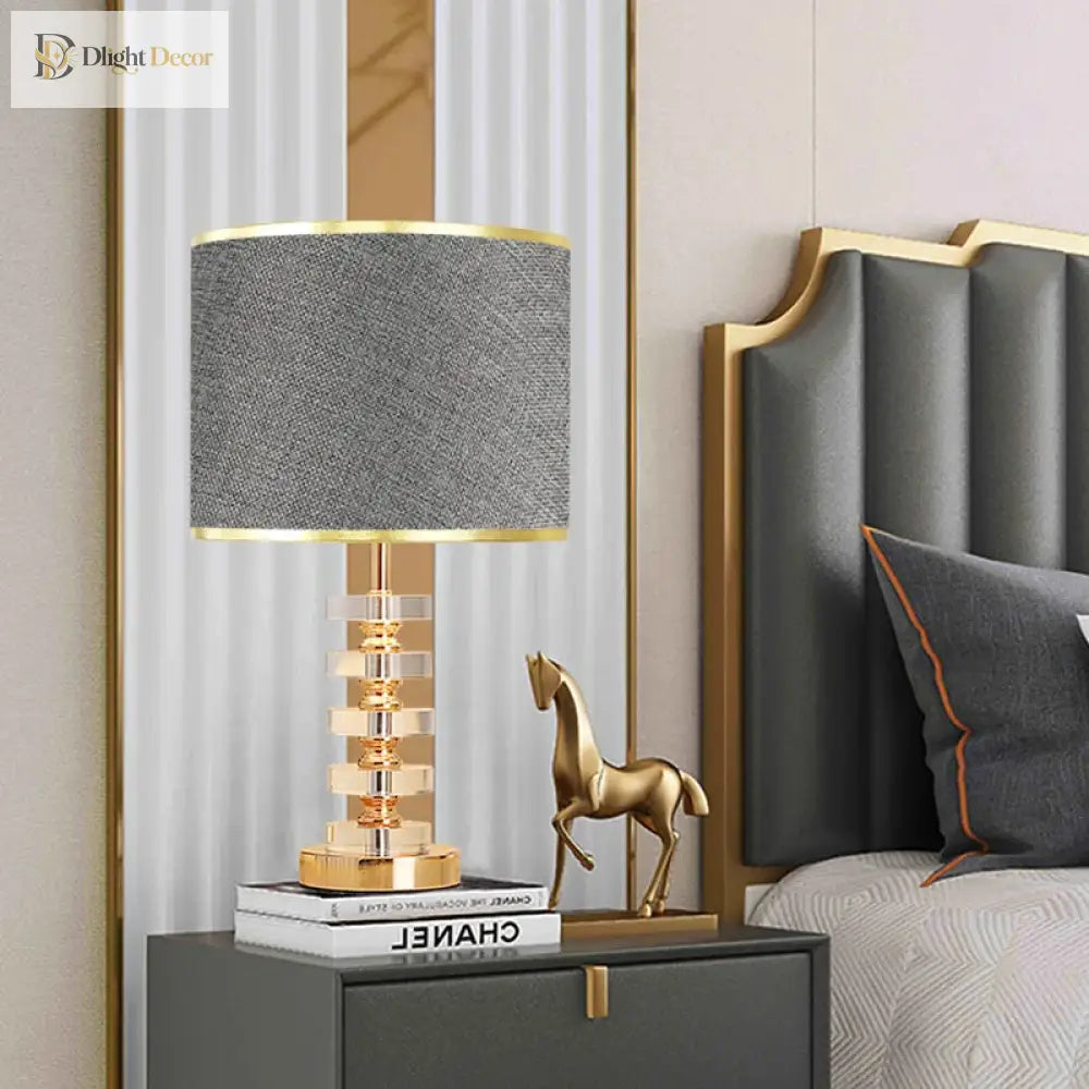 Luxury Crystal Table Lamp - Post Modern American Style Bedside
