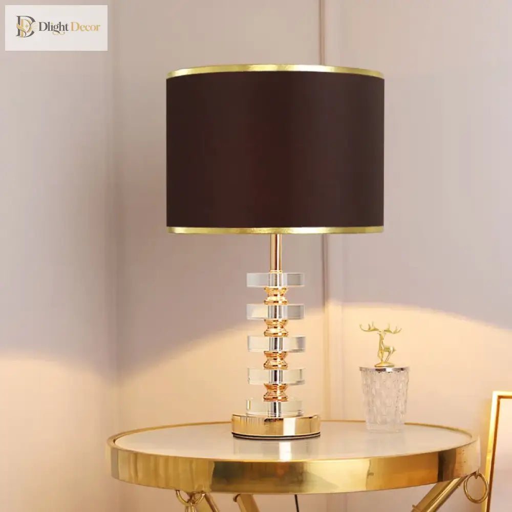 Luxury Crystal Table Lamp - Post Modern American Style Bedside