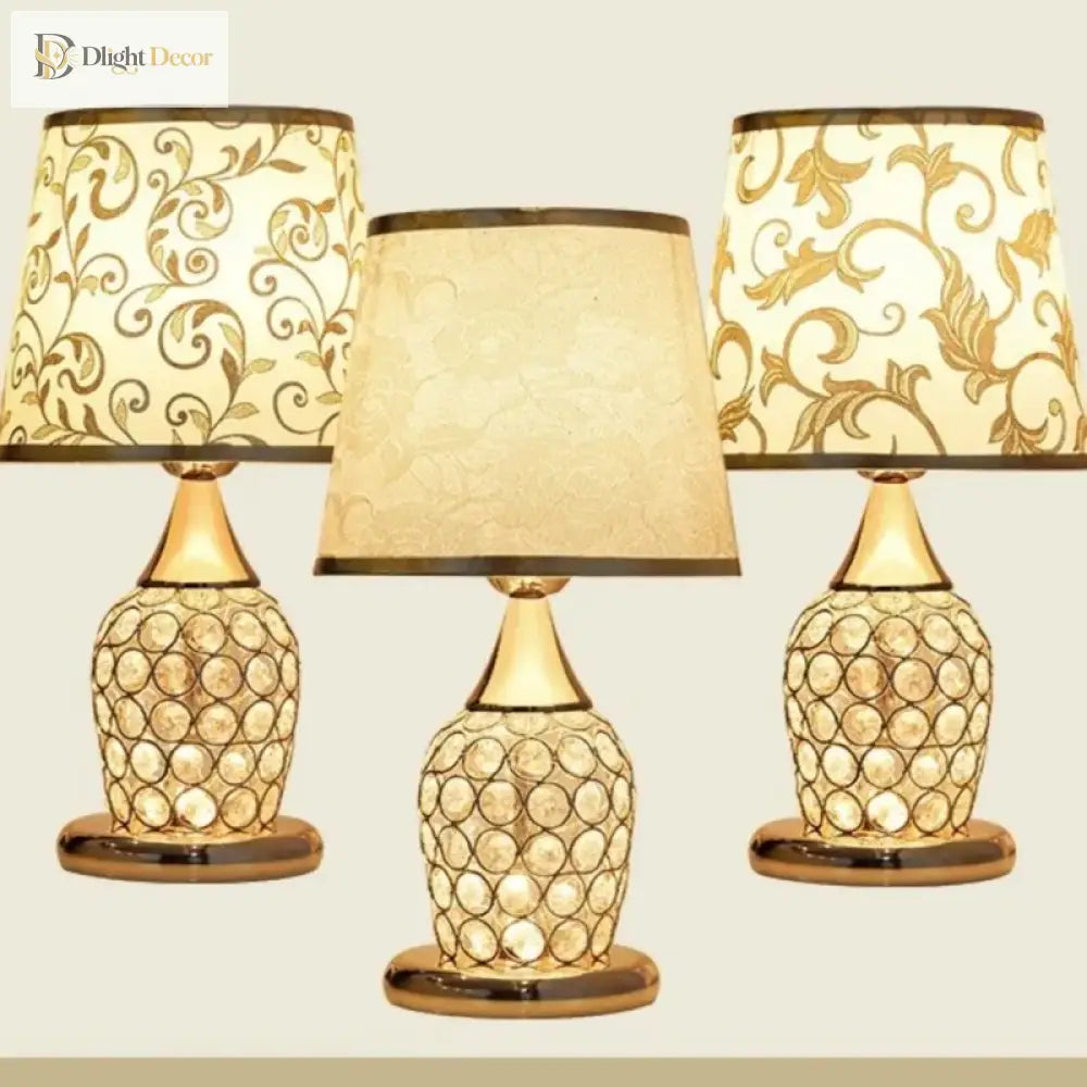 European - Style Crystal Table Lamp - Inspired Modern Bedroom Warmth And Romance