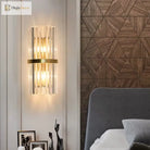 Modern Wall Sconce Lights - Crystal Bedside Dining Living Room Aisle Corridor Stair Lighting For