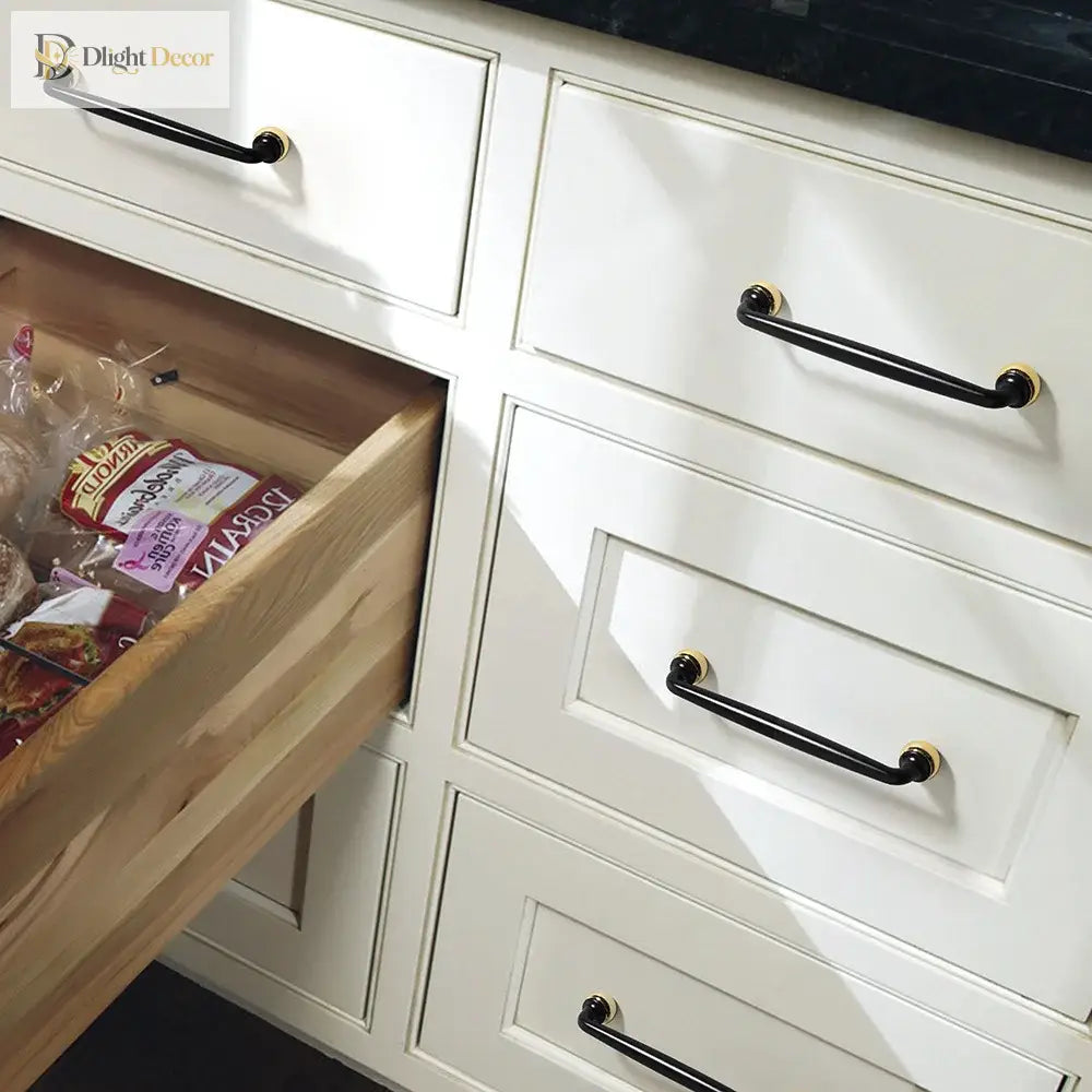 Modern Double-Color Cabinet Handles - Zinc Alloy Drawer Pulls for Cupboards and Furniture Handles