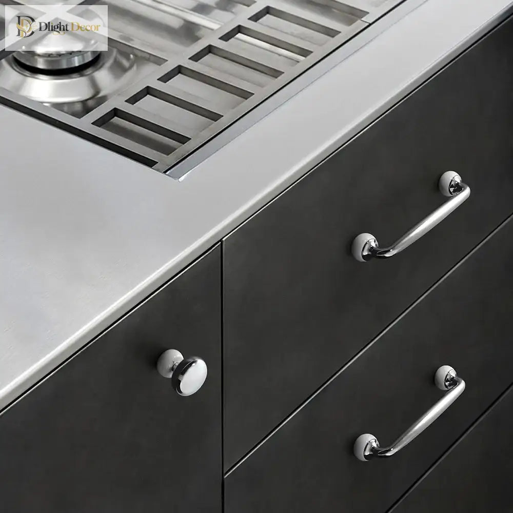 Modern Double-Color Cabinet Handles - Zinc Alloy Drawer Pulls for Cupboards and Furniture Handles