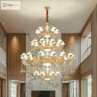 European - Style Duplex Building Large Chandelier - Villa Elegance For Spacious Living And Hotel