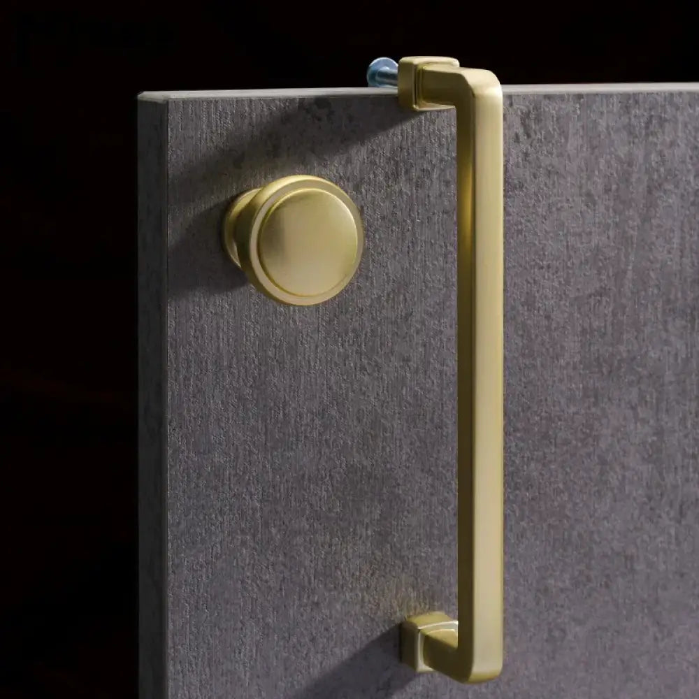 Modern European Gold and Gray Cabinet Handles - Zinc Alloy Drawer Knobs and Door Pulls for Furniture Handles