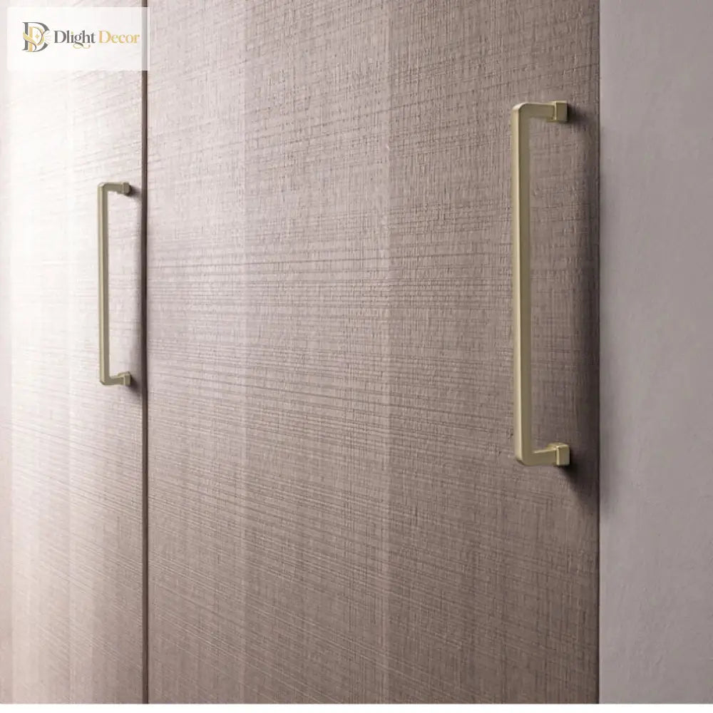 Modern European Gold and Gray Cabinet Handles - Zinc Alloy Drawer Knobs and Door Pulls for Furniture Handles