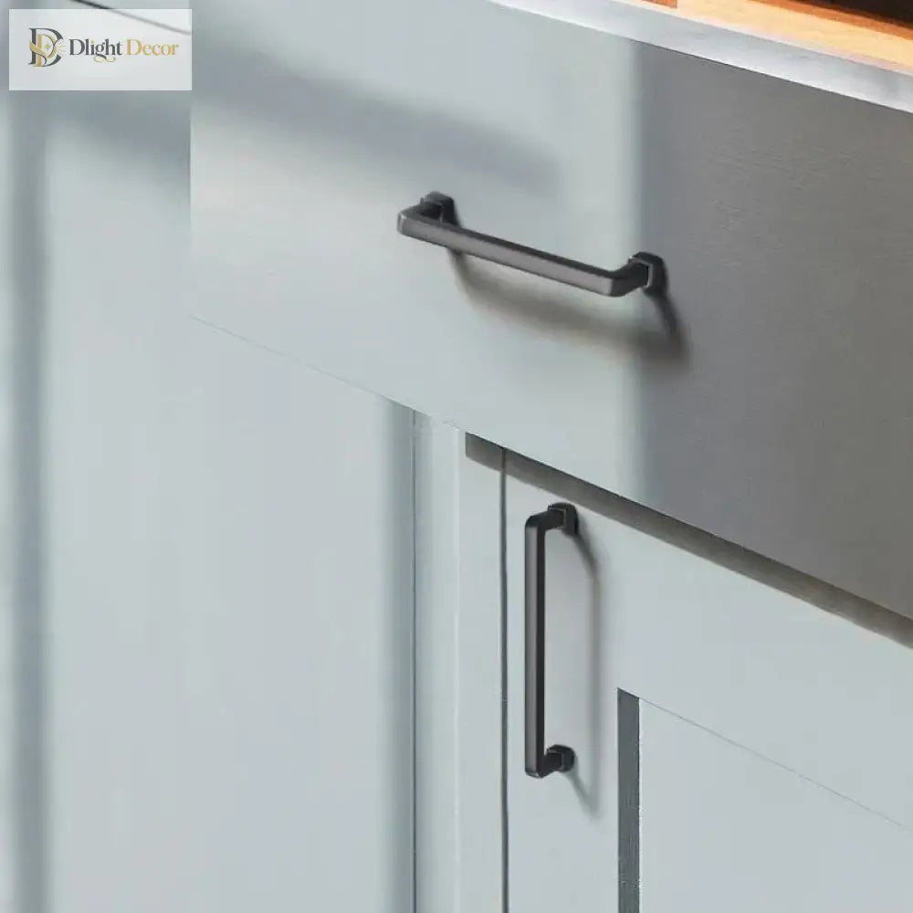 Modern European Gold and Gray Cabinet Handles - Zinc Alloy Drawer Knobs and Door Pulls for Furniture Handles