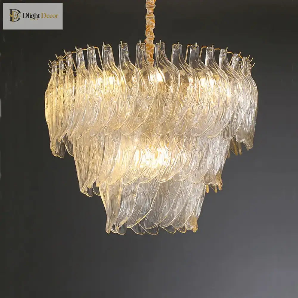 New Design Modern Style Golden Chandelier - Creative Artistry In Handmade Glass For Versatile