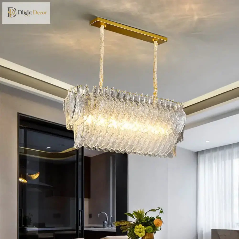 New Design Modern Style Golden Chandelier - Creative Artistry In Handmade Glass For Versatile