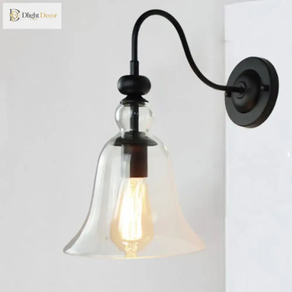 Creative Bell Glass Wall Lamp - Modern Elegance For Bedroom Living Room And Aisle Pendant Lights