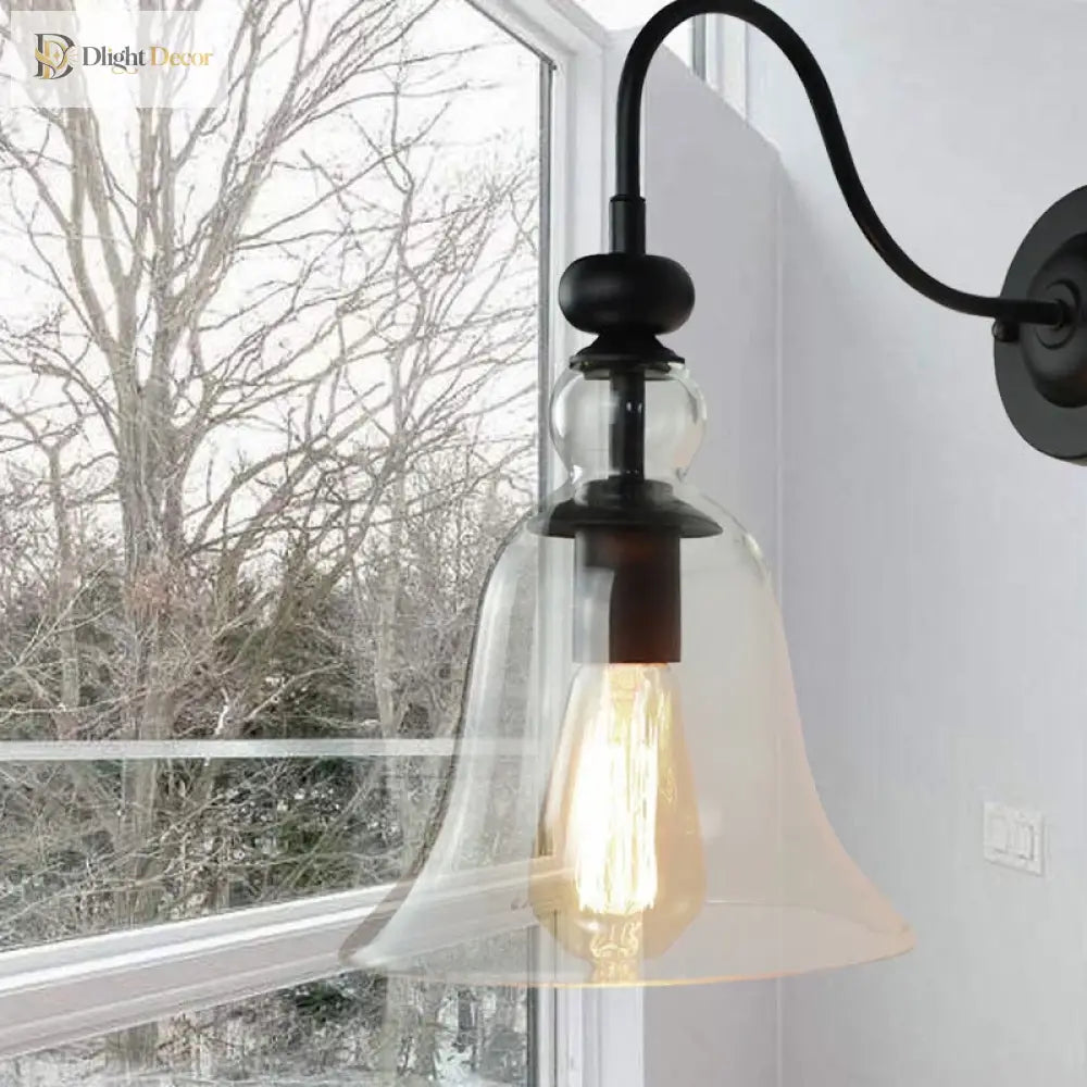 Creative Bell Glass Wall Lamp - Modern Elegance For Bedroom Living Room And Aisle Pendant Lights