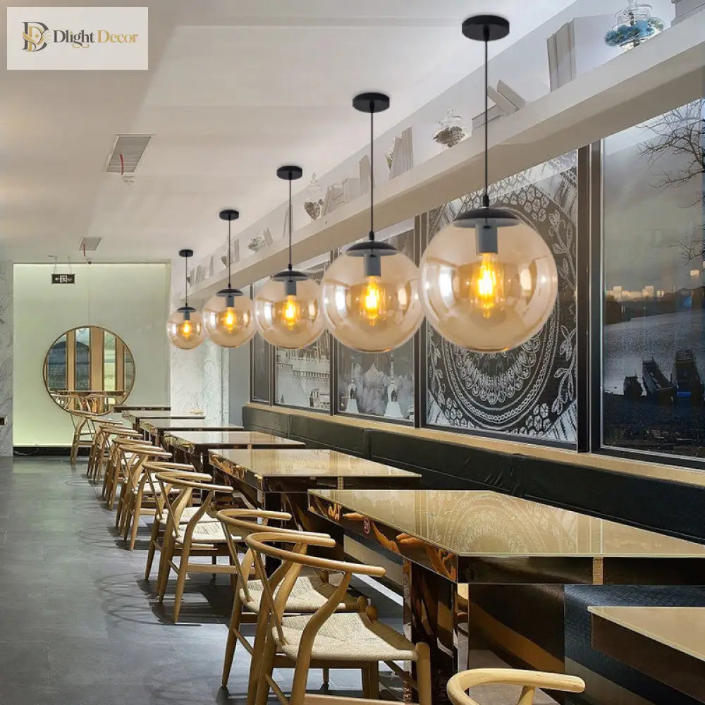 Modern Glass Orb Pendant: Stylish Lighting For Restaurants
