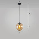 Modern Glass Orb Pendant: Stylish Lighting For Restaurants Amber / 8’