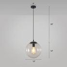 Modern Glass Orb Pendant: Stylish Lighting For Restaurants Black / 10’