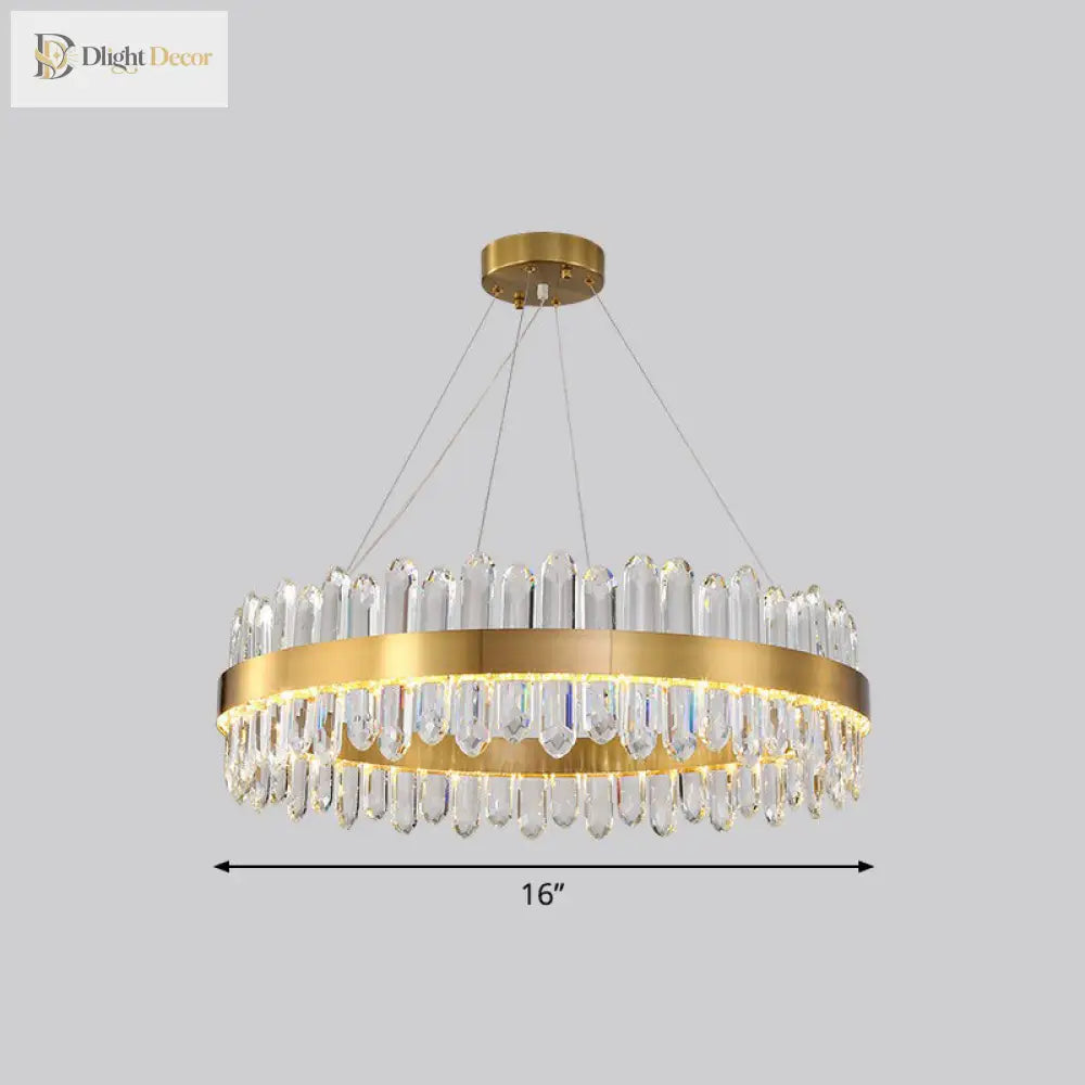 Modern Luxury Meets Light: Gold Halo Pendant Chandelier