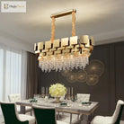 Modern Golden Stainless Steel Chandelier - Elegance For Living And Dining In Villas Duplex