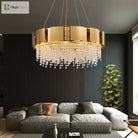 Modern Golden Stainless Steel Chandelier - Elegance For Living And Dining In Villas Duplex