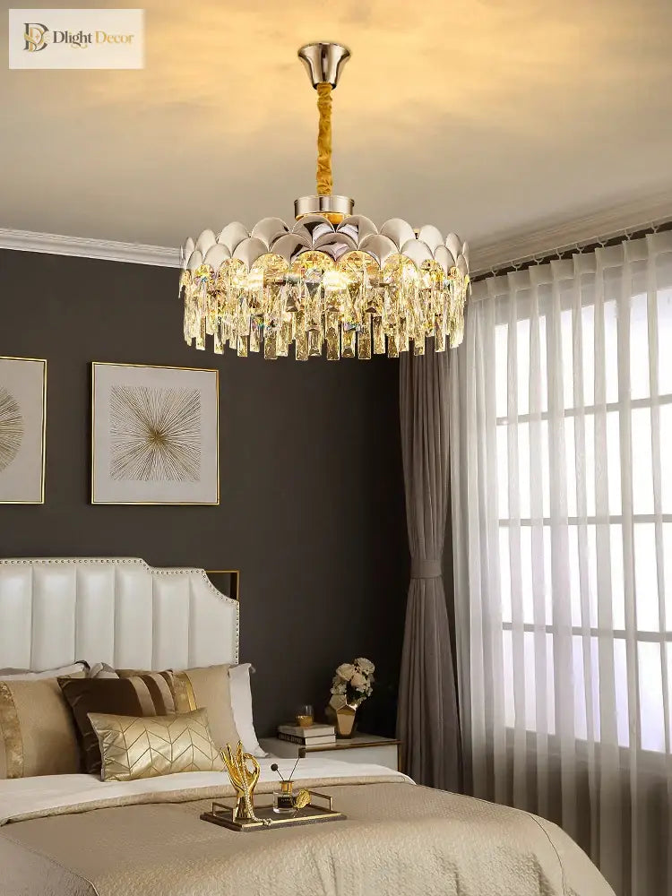 New Design Modern Luxury Golden Chandelier - Opulent Illumination For Bedrooms Halls And Dining