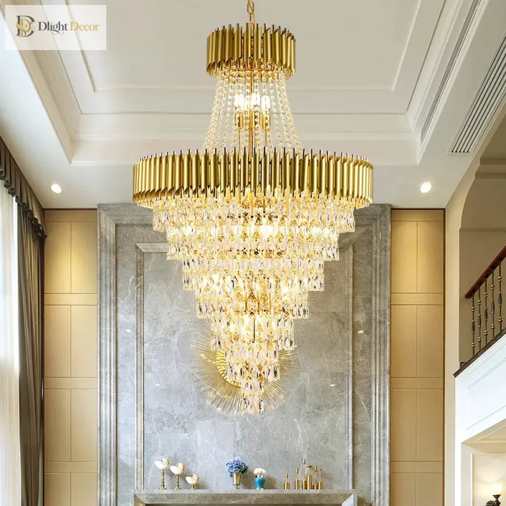 Luxury Modern Chandelier For Living Room - Elegant Gold Decor Staircases Hallways And Spirited