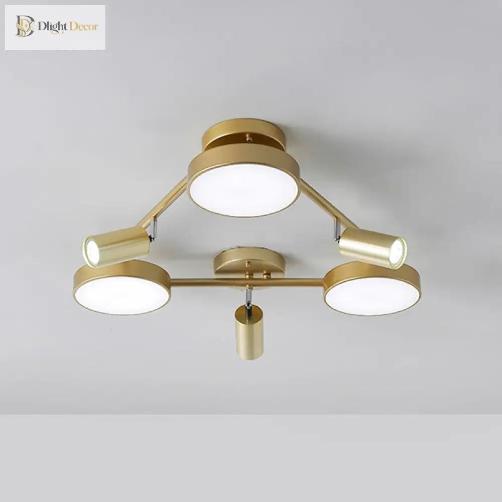 Modern Illumination Meets Elegant Design: The Gold Metal Round Ceiling Light