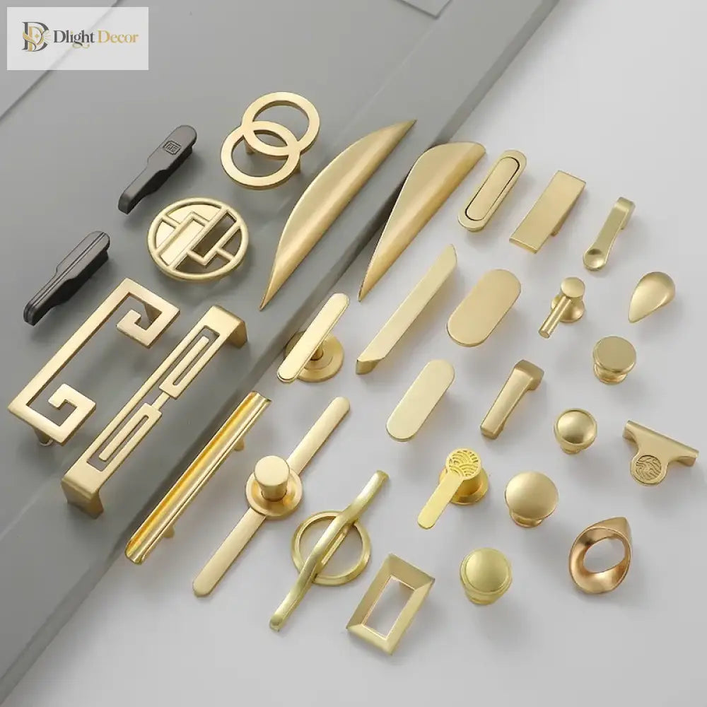 Modern Gold Kitchen Cupboard Drawer Handles – Chinese Style Decorative Knobs Handles