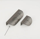 Modern Gold Leaf Cabinet Handles - Brushed Zinc Alloy Hollow Pulls for Furniture and Drawers Large-Pearl Grey Handles