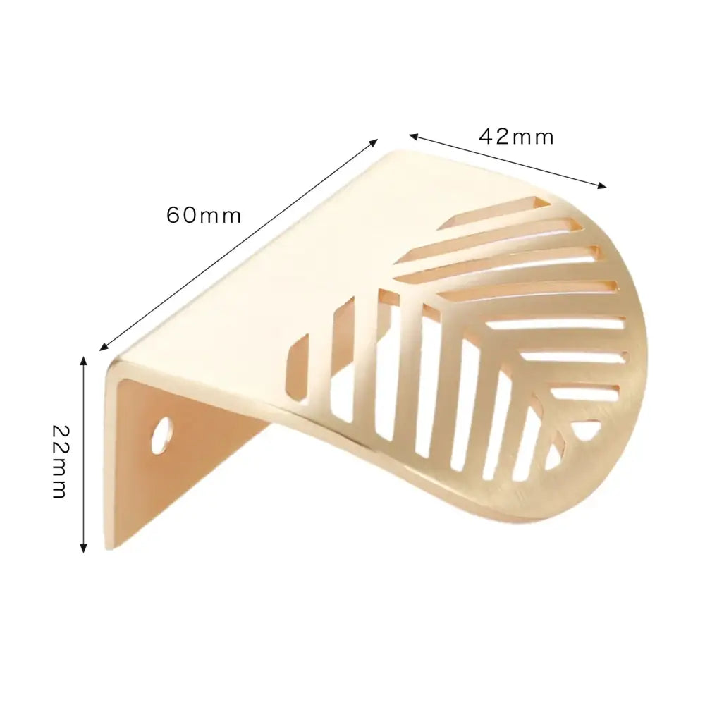 Modern Gold Leaf Cabinet Handles - Brushed Zinc Alloy Hollow Pulls for Furniture and Drawers Small-golden Handles