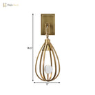 Modern Gold Teardrop Wall Sconce - Metal Surface Mount Light Wall Light