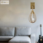 Modern Gold Teardrop Wall Sconce - Metal Surface Mount Light Wall Light