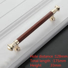 Modern Leather and Zinc Alloy Cabinet Handle – Elegant Drawer Pulls for Kitchen Wardrobe and Furniture (96mm) red