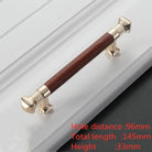 Modern Leather and Zinc Alloy Cabinet Handle – Elegant Drawer Pulls for Kitchen Wardrobe and Furniture (96mm) red